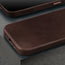 Back of the Dark Brown Slimline Leather Bumper Case for iPhone SE4 (2025)