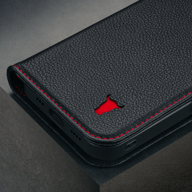 TORRO iPhone 17e / 16e Leather Wallet Case (with Stand Function) - Black TORRO iPhone 17e / 16e Leather Wallet Case (with Stand Function) - Black