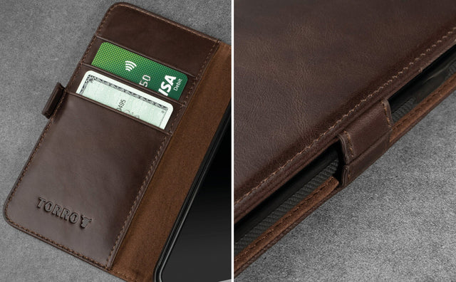 iPhone SE & iPhone 8/7 Leather Wallet Case (with stand function) Feature Focus