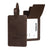 Leather Luggage Tag - Dark Brown