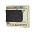 Black Leather Money Clip