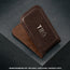 Back of the Dark Brown Leather Money Clip