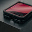 Black with Red Detail Leather Case for Motorola Razr+ (2024)