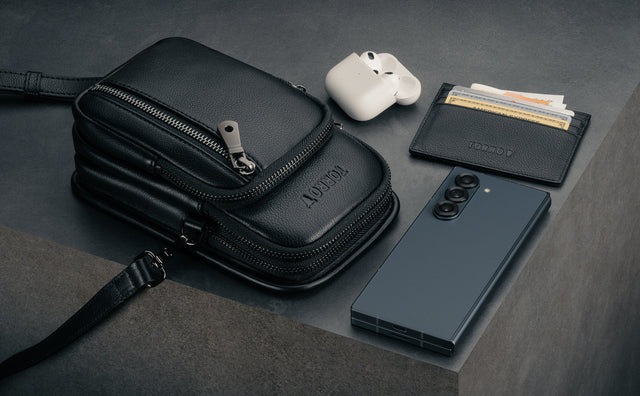 Leather Phone Bag / Pouch (with adjustable strap) TORRO USA Leather Phone Bag / Pouch (with adjustable strap) TORRO USA