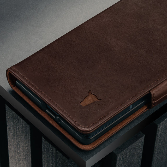 Dark Brown Leather Case for Samsung Galaxy Z Fold7