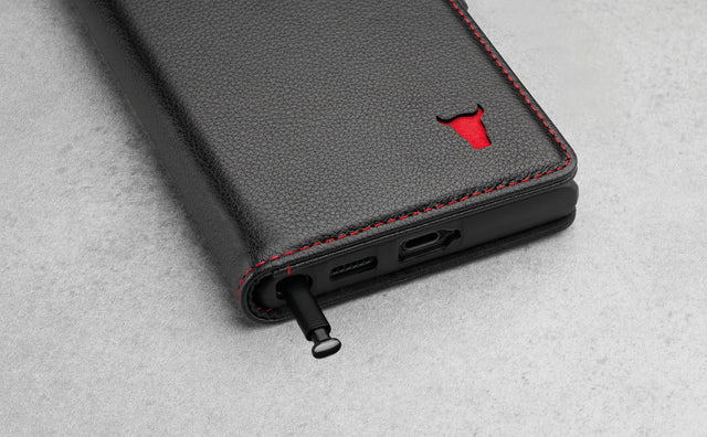 Samsung Galaxy S22 Ultra Leather Wallet Case (with stand function) Feature Focus