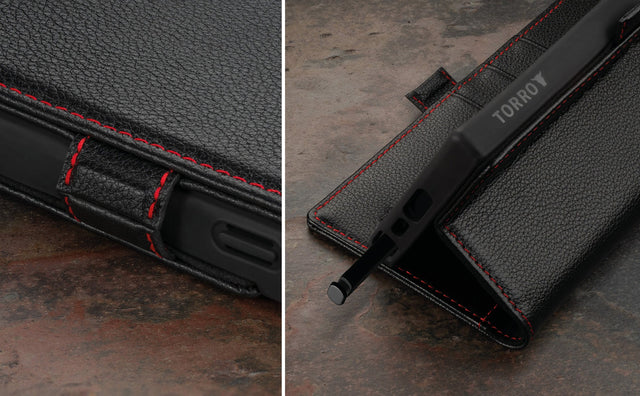 Galaxy S23 Ultra Leather Case (with stand function) Feature Focus