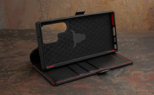 Galaxy S23 Ultra Leather Case (with stand function) Feature Focus