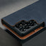 Camera cutout on the Blue Nubuck Leather Detachable Case for Galaxy S25 Ultra