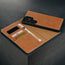 Card slots and cover of the Blue Nubuck Leather Detachable Case for Galaxy S25 Ultra