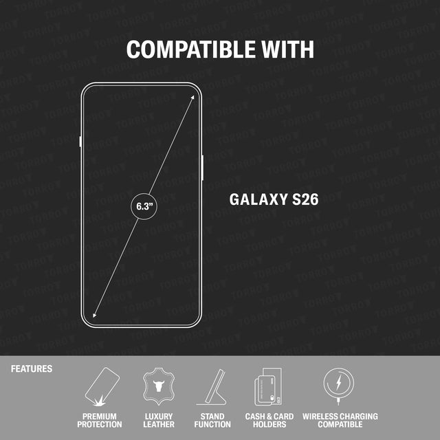 Compatibility and features of the Leather Stand Case for Galaxy S26