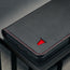 Black with Red Detail Leather Stand Case for Galaxy S26