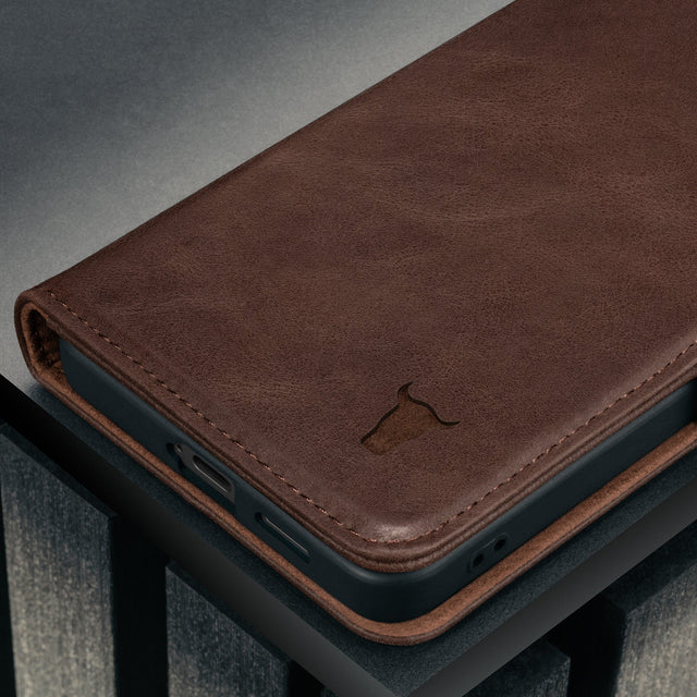 Dark Brown Leather Stand Case for Galaxy S26