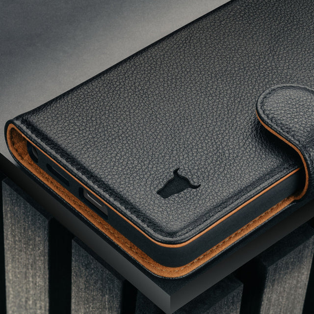 Black Leather Detachable Case for Galaxy S26 Ultra