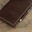 Front of the Dark Brown Leather Golf Scorecard Holder