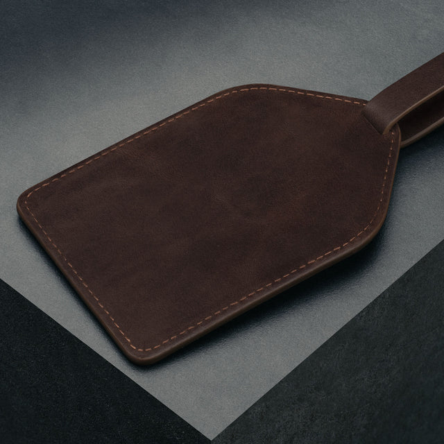 Back of the Dark Brown Leather Golf Tee Holder