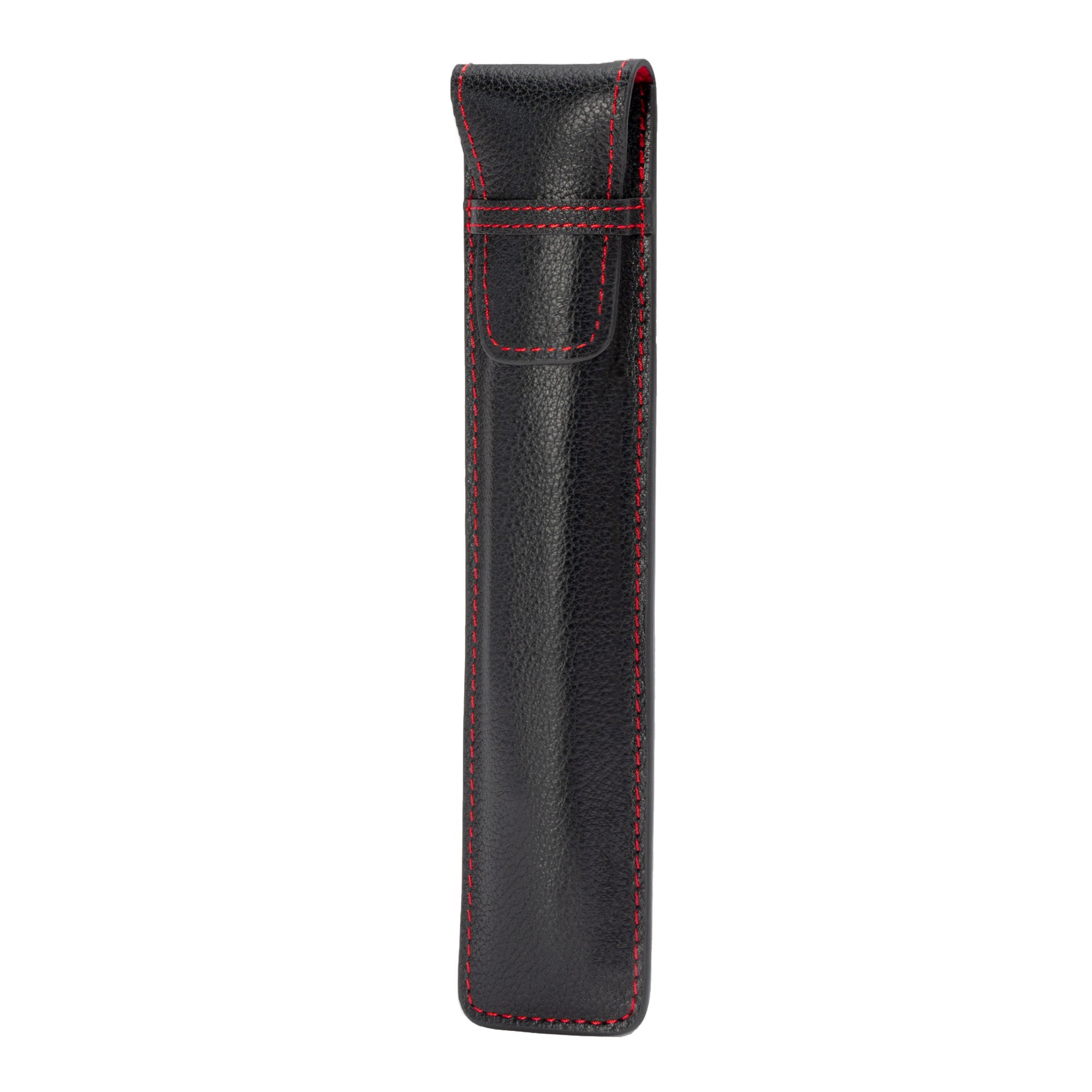 Torro Leather Apple Pencil Case (Compatible 1st & 2nd Generation) - Black with Red Detail