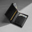 Interior view of the Black Bifold Leather Wallet with card slots