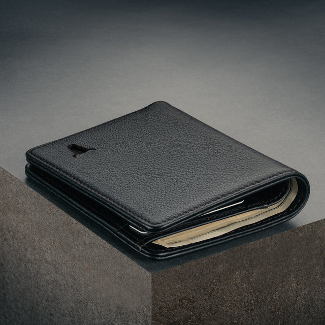 Black Bifold Leather Wallet