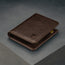 Front of Dark Brown Bifold Leather Wallet