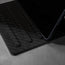 Raised steps inside the Black Leather Case for iPad Air allowing multiple viewing angles