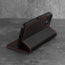 Stand function of the Black Leather (with Red Stitching) Stand Case for iPhone 12 Pro