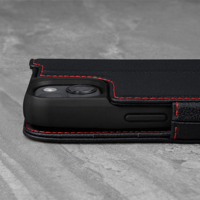 Suncase Custodia in vera pelle per iPhone 13 Mini (5,4), con funzione di estrazione e chiusura magnetica, colore: Cognac anticato Suncase Custodia in vera pelle per iPhone 13 Mini (5,4), con funzione di estrazione e chiusura magnetica, colore: Cognac anticato