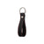 Leather Keychain - Black with Red Detail