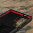 GEO-AS-3 technology in the Black with Red Detail Leather Bumper Case for Samsung Galaxy S24 Ultra