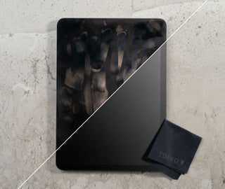 Small Microfibre Cleaning Cloth Before and After